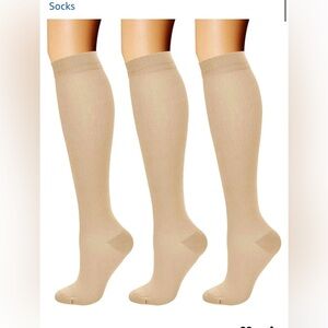 NWT Beige Tall Compression Socks Size Large/XL